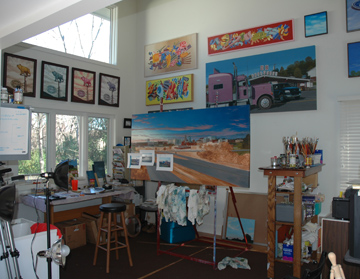 Bruce Mitchell's studio